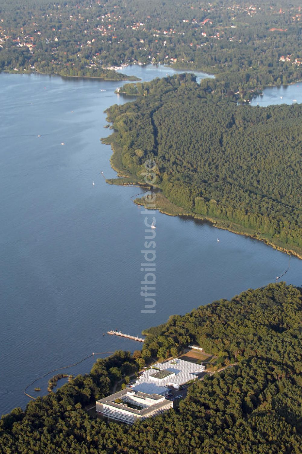 Luftaufnahme Berlin - Blick auf den Müggelsee in Berlin Treptow-Köpenick