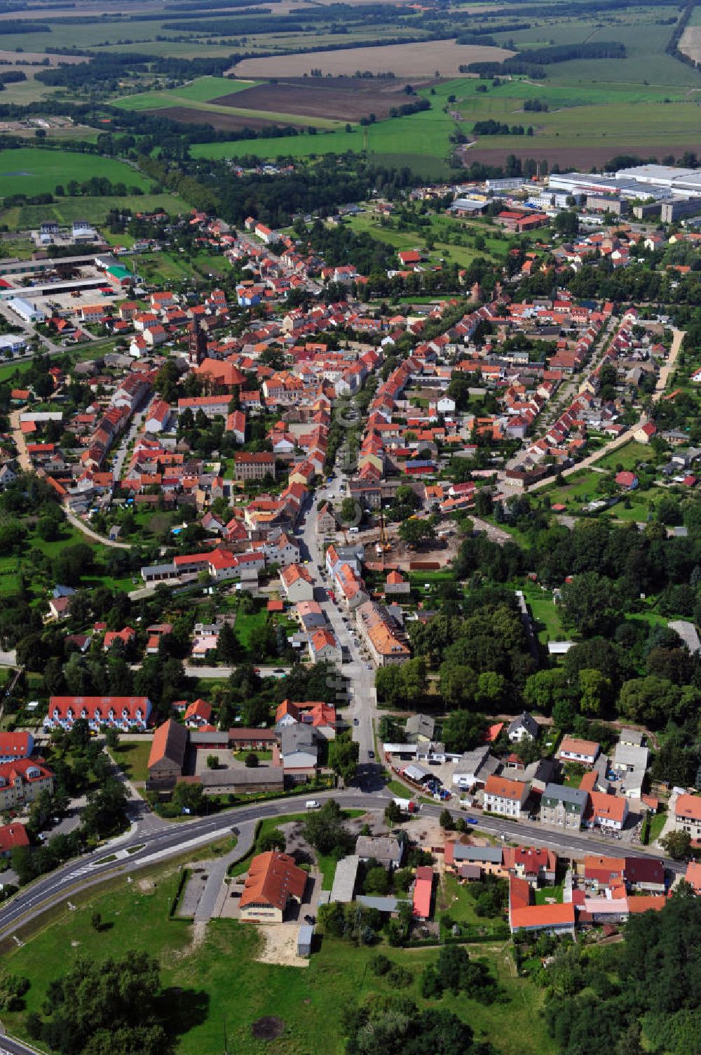 Luftaufnahme Mittenwalde - Blick auf Mittenwalde, eine Stadt im Landkreis Dahme-Spreewald im Bundesland Brandenburg