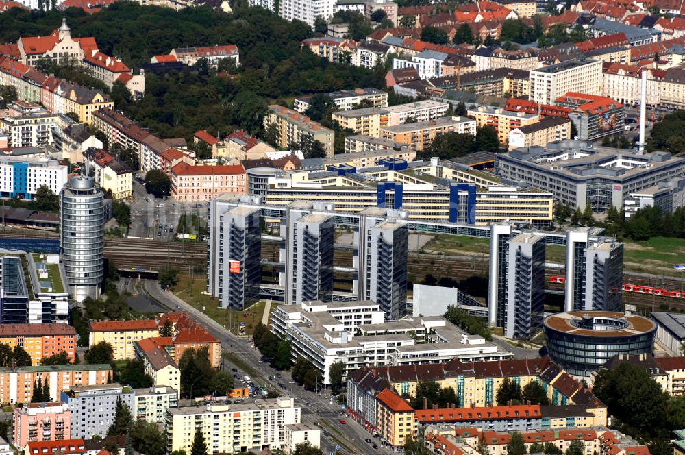 München aus der Vogelperspektive: Blick auf München