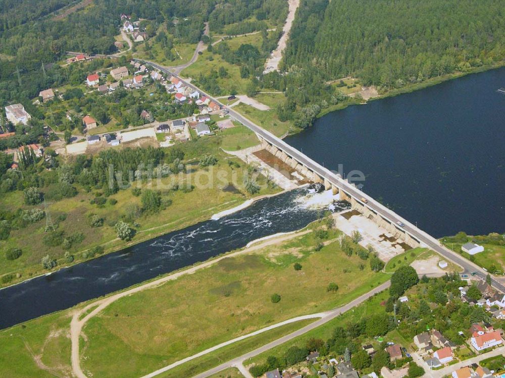 Luftaufnahme Bitterfeld/ Friedersdorf - Blick auf den Muldestausee bei Friedersdorf