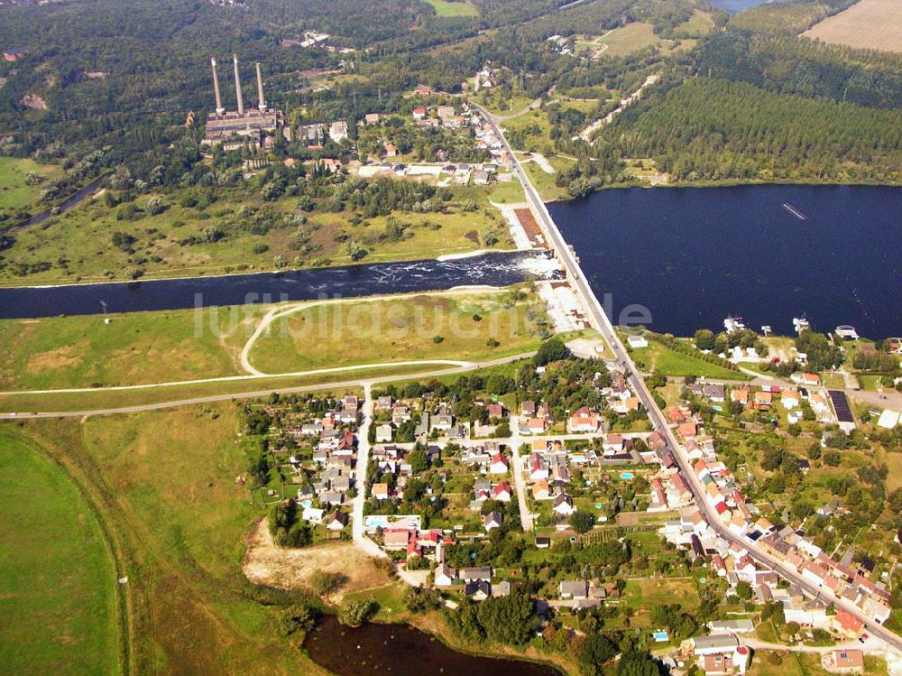 Bitterfeld/ Friedersdorf von oben - Blick auf den Muldestausee bei Friedersdorf