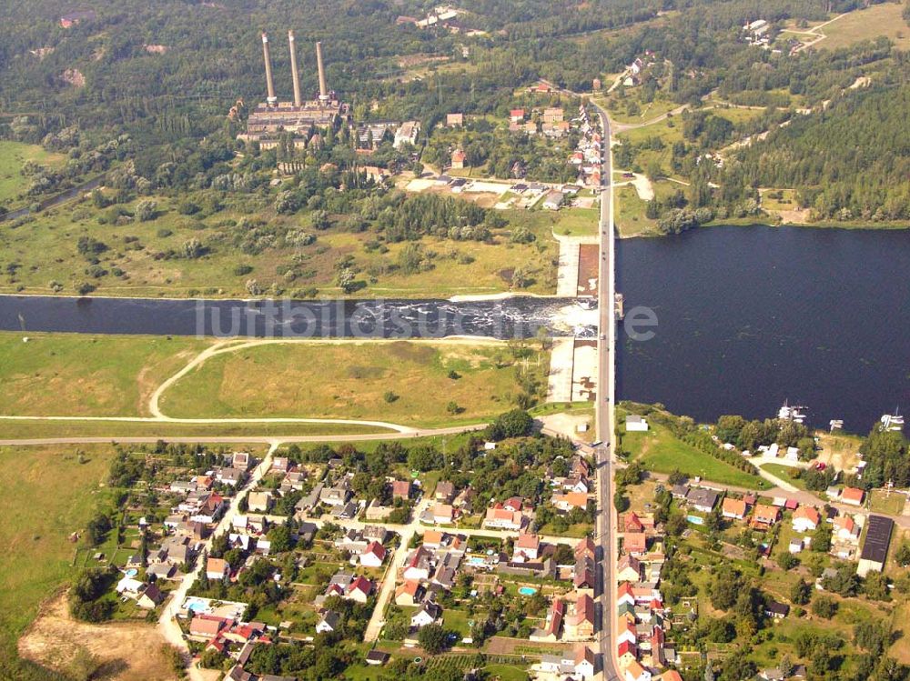 Bitterfeld/ Friedersdorf aus der Vogelperspektive: Blick auf den Muldestausee bei Friedersdorf