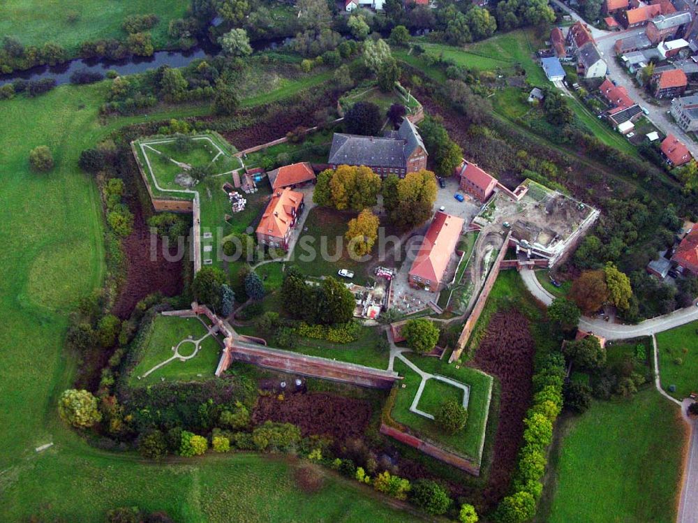 Dömitz von oben - Blick auf das Museum Festung Dömitz