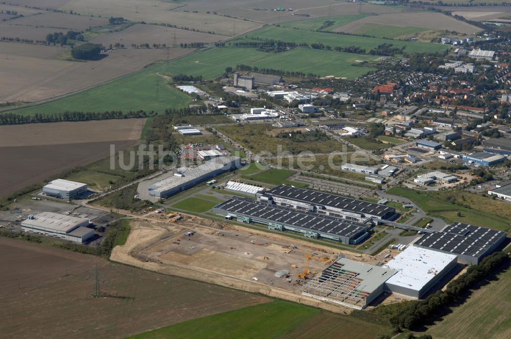 Luftaufnahme Nauen - Blick auf Nauen mit den Produktionszentrum BSH Hausgerätewerks Nauen GmbH