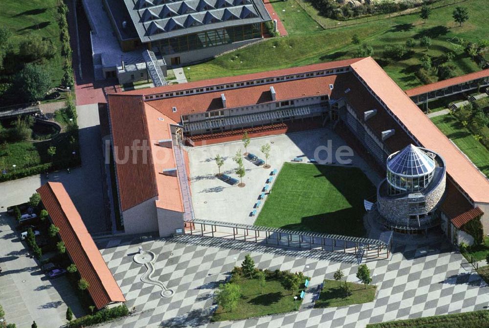 Luftbild Templin - Blick auf das neu errichtete Gymnasiuman der Feldstrasse in Templin