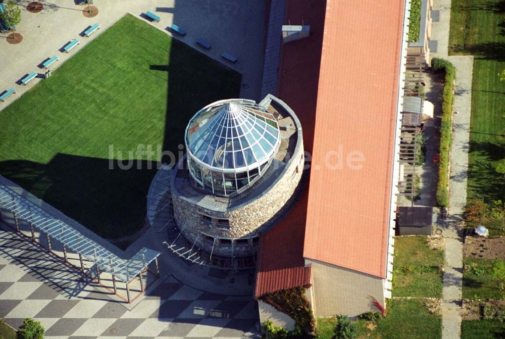 Luftaufnahme Templin - Blick auf das neu errichtete Gymnasiuman der Feldstrasse in Templin