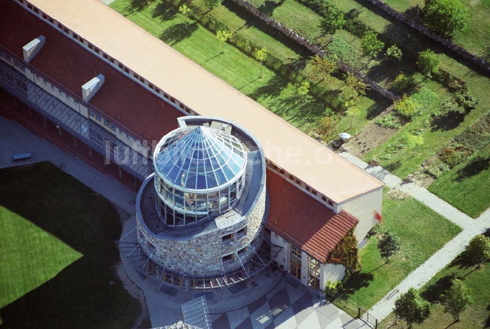 Templin von oben - Blick auf das neu errichtete Gymnasiuman der Feldstrasse in Templin