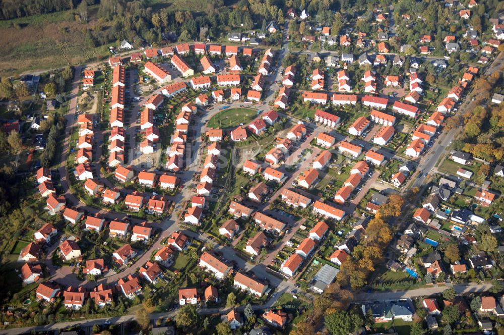 Luftaufnahme Schildow - Blick auf das neu errichtete Wohngebiet Schildower Pfaffenwald in Schildow