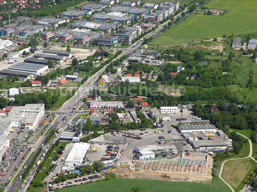 Luftaufnahme Berlin - Mahlsdorf - Blick auf den Neubau der ALBA Recycling GmbH