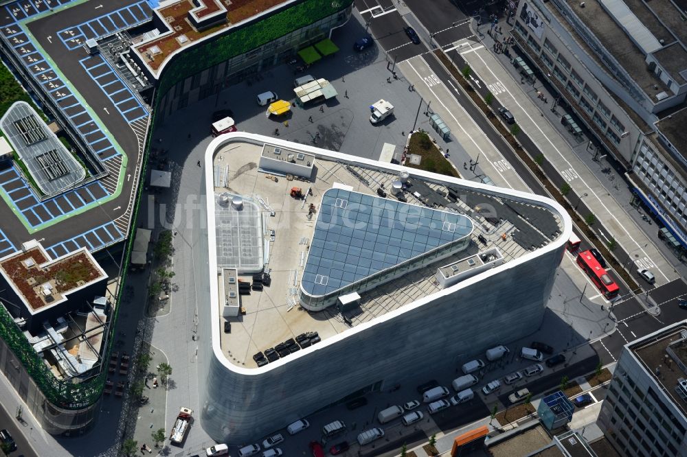 Luftbild Koblenz - Blick auf Neubau des Einkaufszentrums und Kulturgebäude Forum Mittelrhein auf dem Zentralplatz in Koblenz