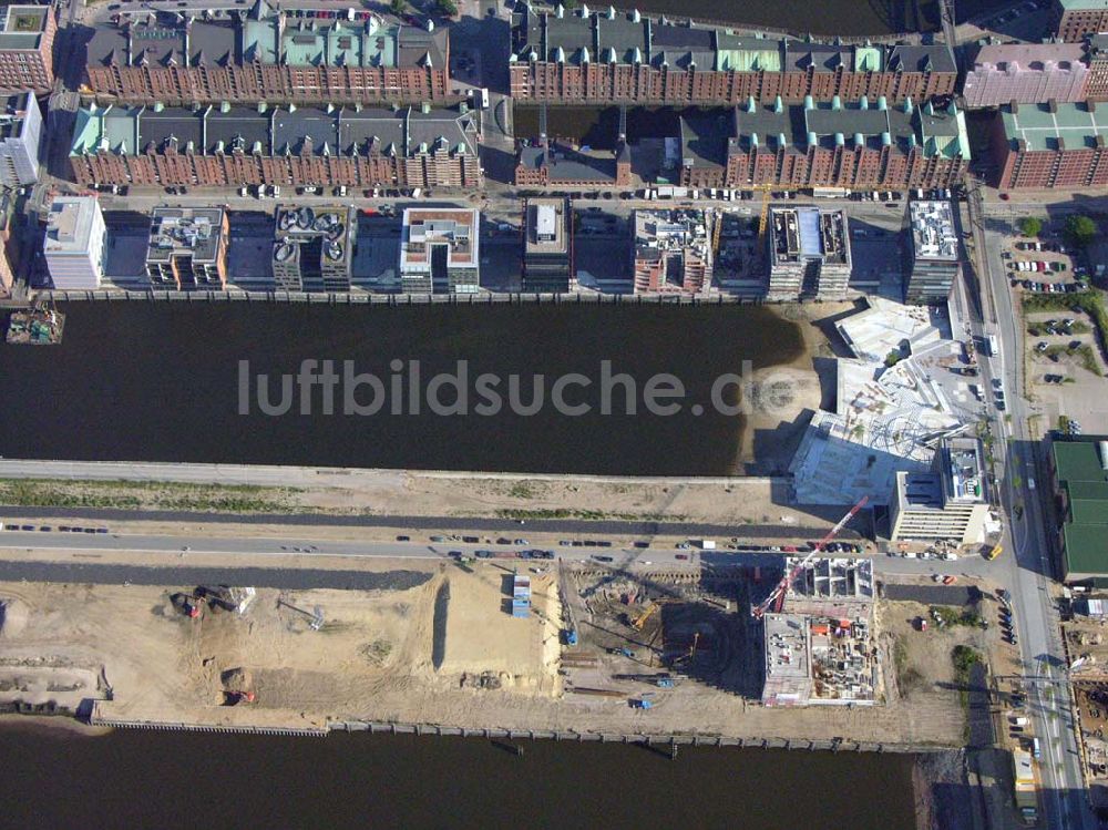 Luftbild Hamburg - Blick auf Neubau in der Hamburger Hafencity