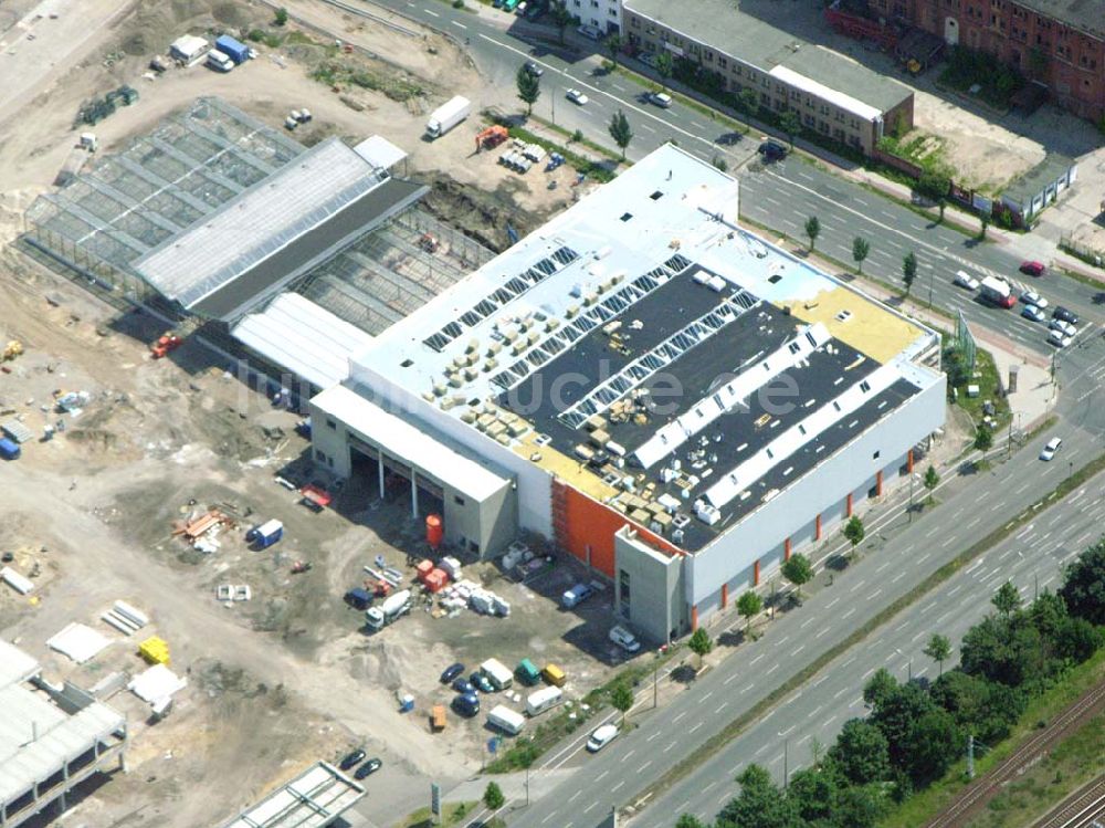 Luftaufnahme Berlin - Adlershof - Blick auf den Neubau OBI-BauMarkt