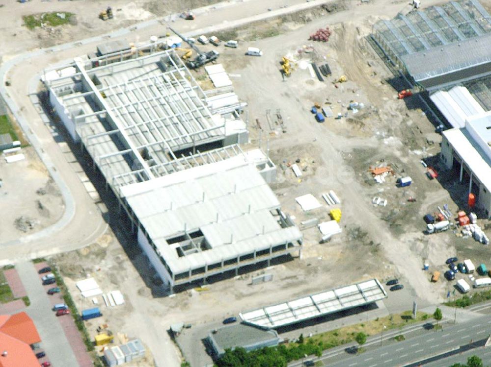 Berlin - Adlershof von oben - Blick auf den Neubau OBI-BauMarkt