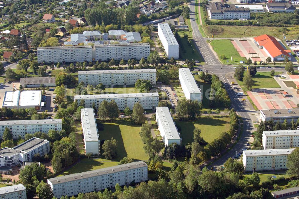 Schwerin aus der Vogelperspektive: Blick auf die Neubausiedlung in Schwerin-Lankow