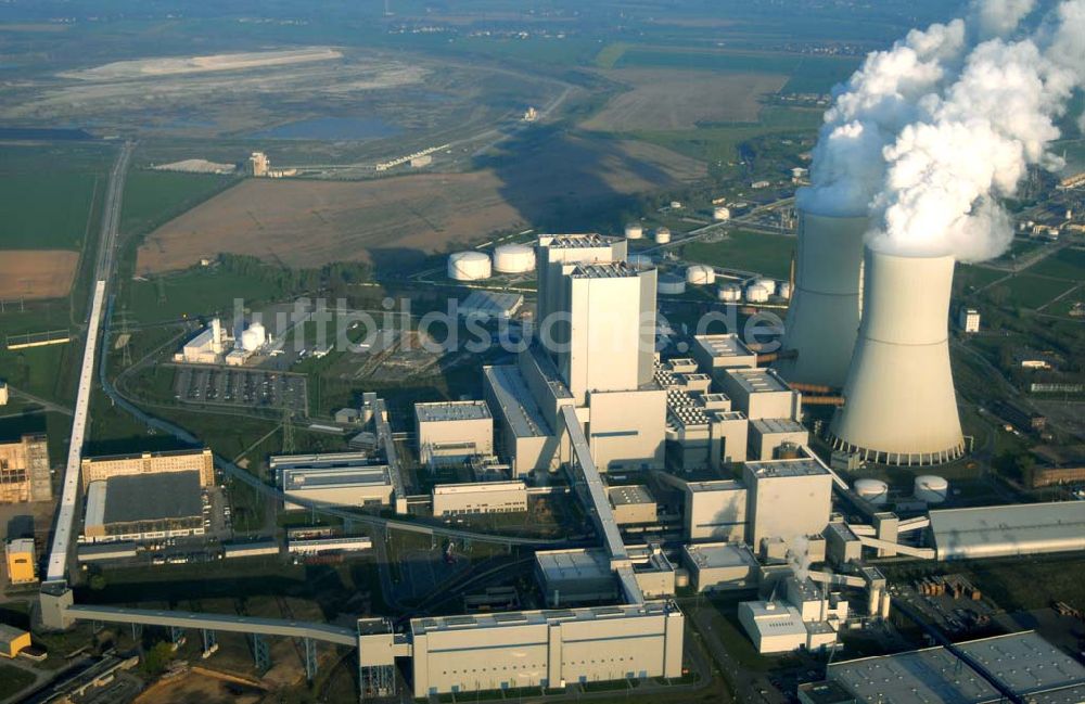 Böhlen (Leipziger Land) aus der Vogelperspektive: Blick auf das neue Kraftwerk Lippendorf bei Leipzig