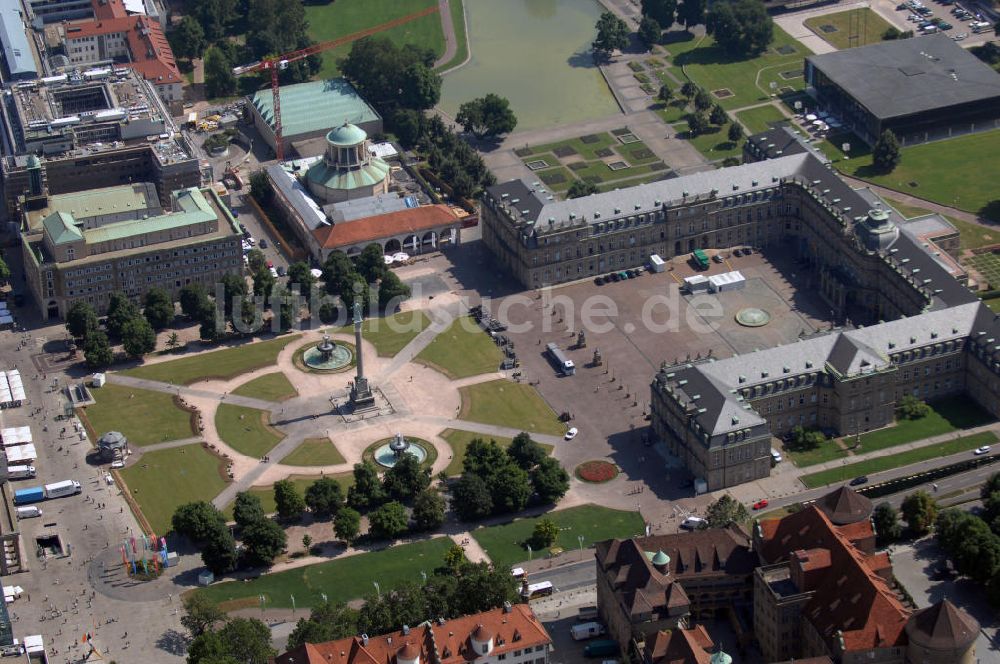 Stuttgart von oben - Blick auf das Neue Schloss in Stuttgart