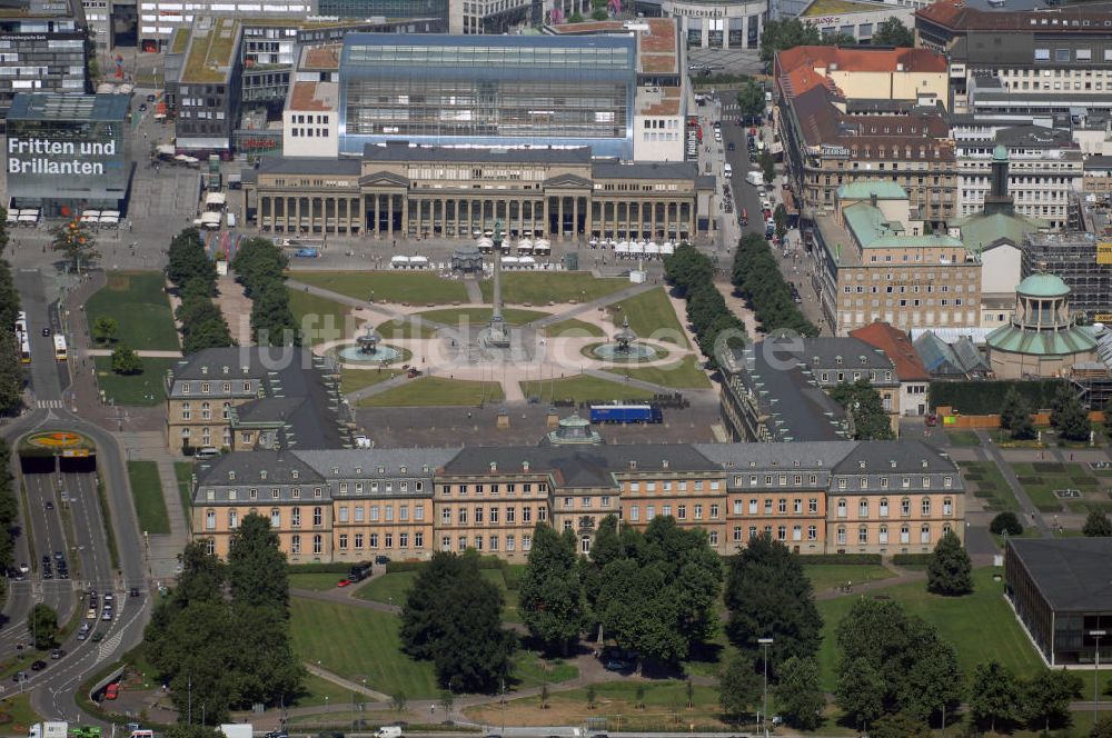 Luftbild Stuttgart - Blick auf das Neue Schloss in Stuttgart