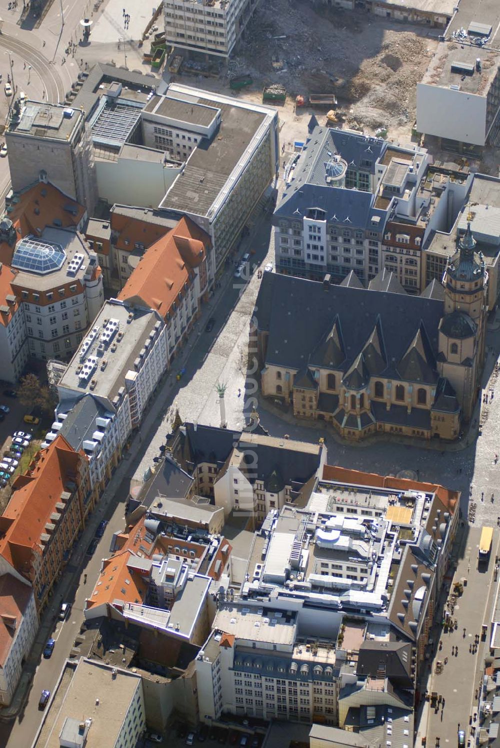 Luftaufnahme Leipzig - Blick auf Nikolaikirche in Leipzig