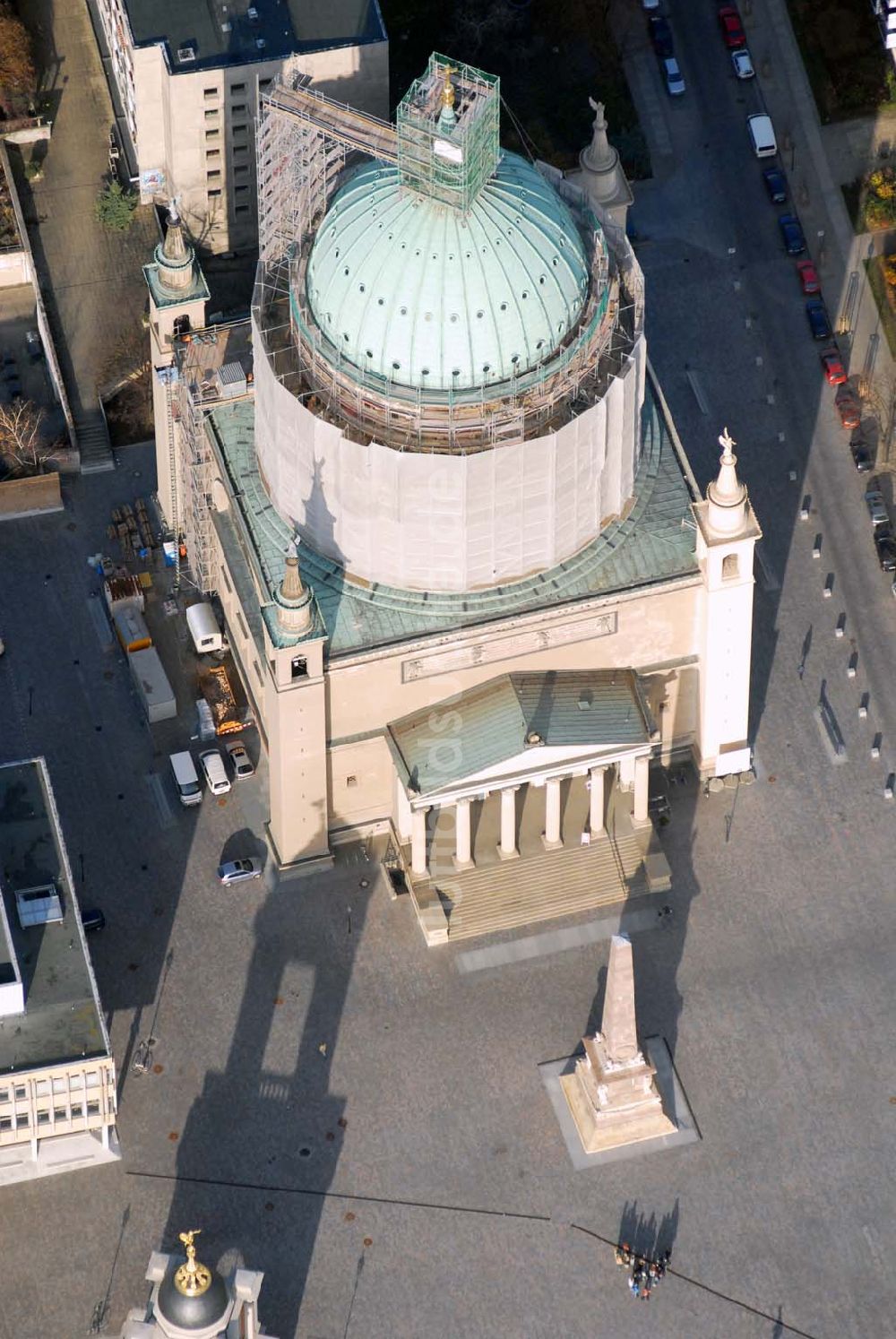 Luftaufnahme Potsdam - Blick auf die Nikolaikirche in Potsdam