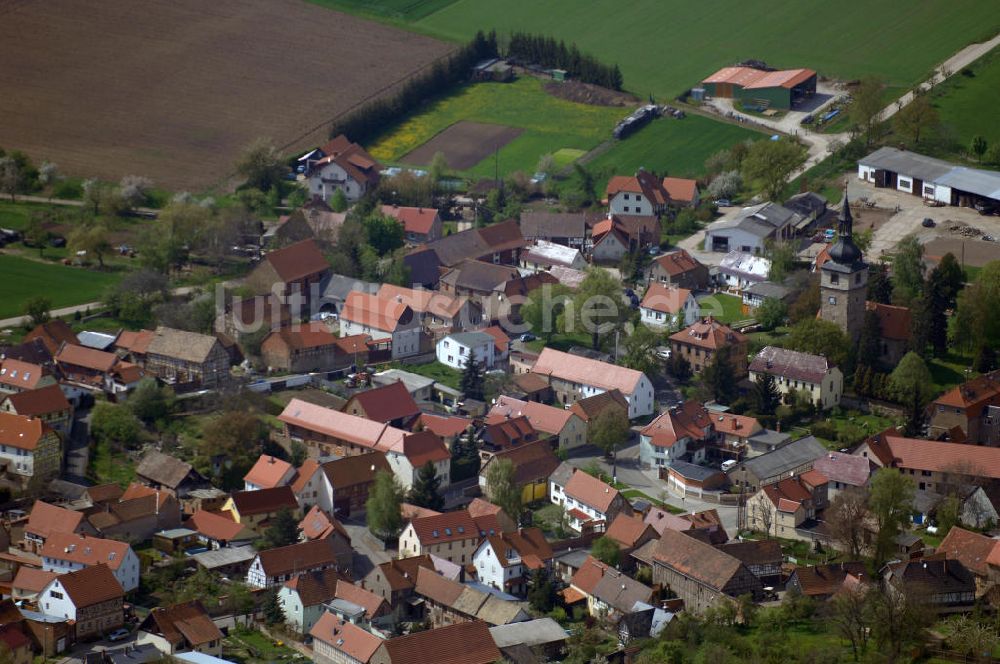 Luftbild Nohra - Blick auf Nohra OT Utzberg