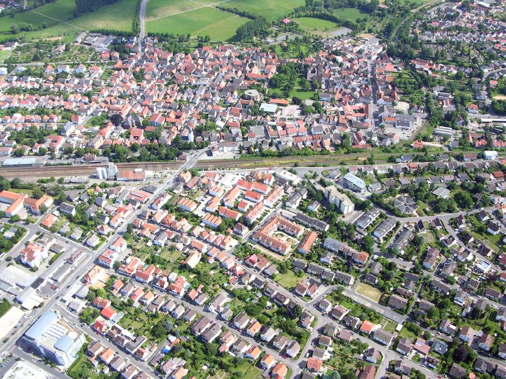 Luftaufnahme Oberauer - Rheinheim / Hessen - Blick auf Oberauer / Rheinheim .