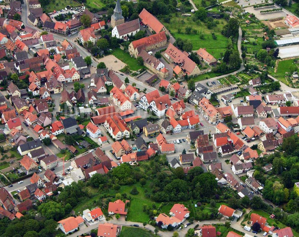 Luftbild Oberderdingen - Blick auf Oberderdingen