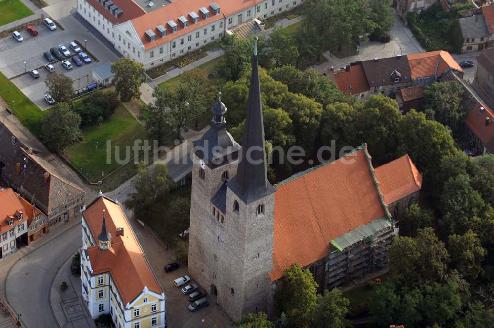 Luftbild Burg - Blick auf die Oberkirche 'Unser Lieben Frauen'