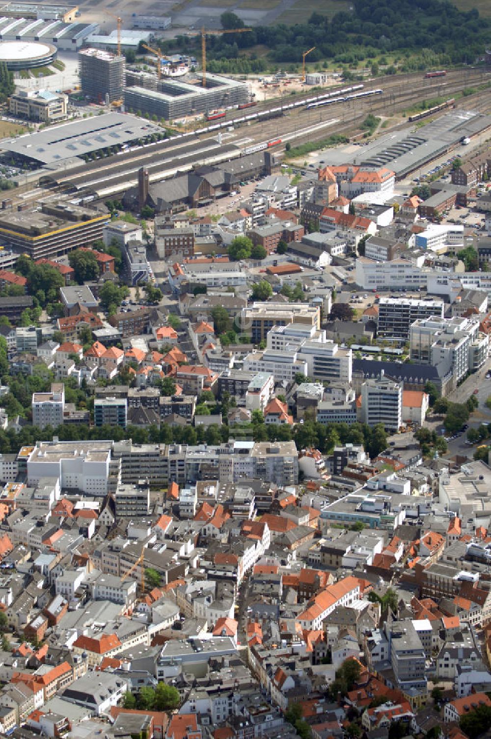 Luftbild Oldenburg - Blick auf die Oldenburger Innenstadt