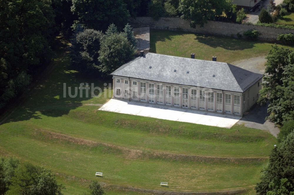 Ebersdorf aus der Vogelperspektive: Blick auf die Orangerie als Teil der Schlossanlage in Ebersdorf