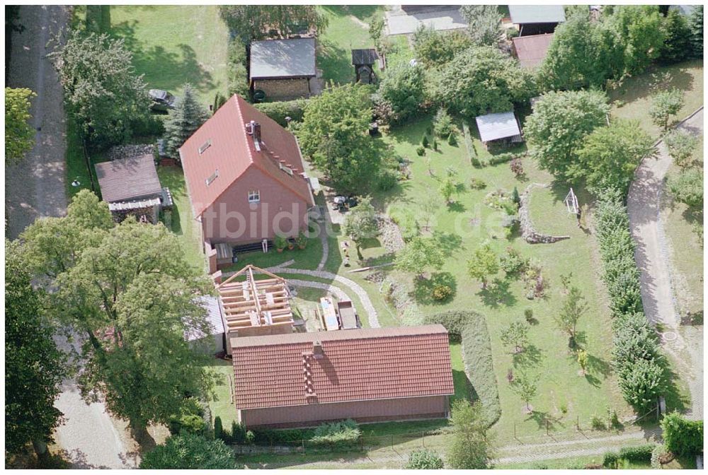 Sonnenburg von oben - Blick auf die Ortschaft Sonneburg