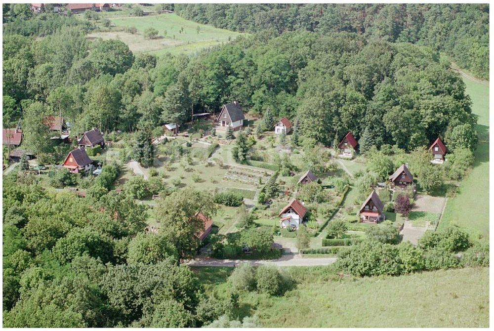 Sonnenburg aus der Vogelperspektive: Blick auf die Ortschaft Sonneburg