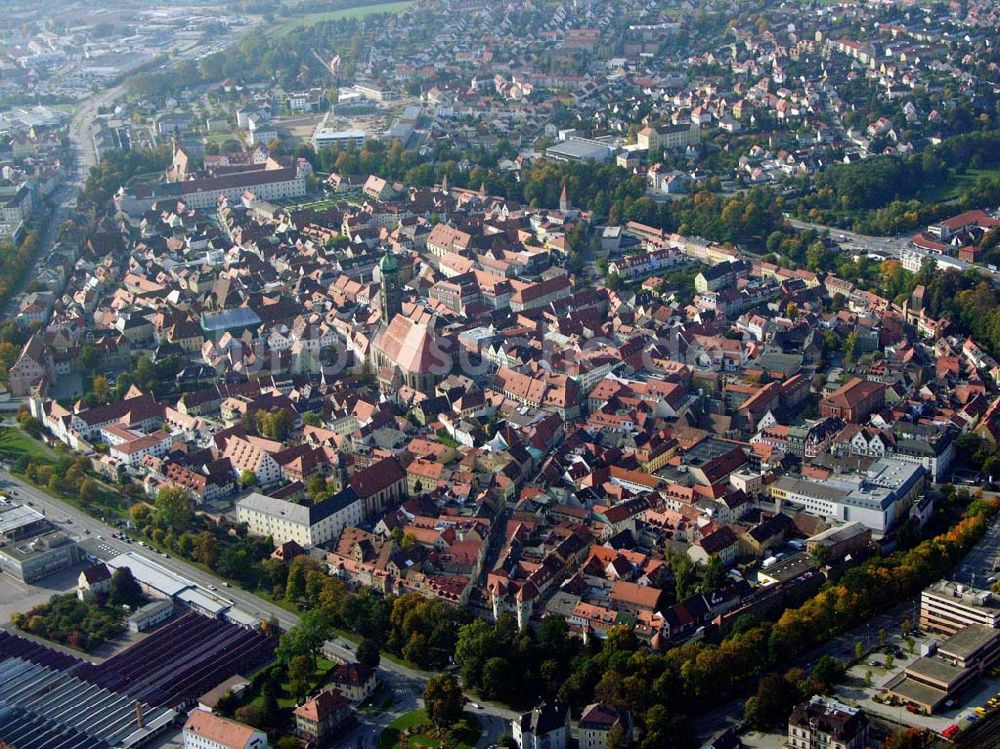 Amberg / Bayern von oben - Blick auf den Ortskern von Amberg