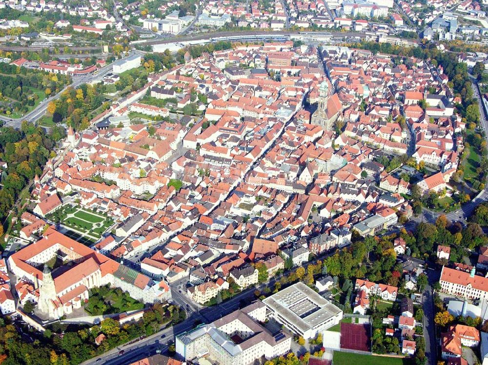 Amberg / Bayern von oben - Blick auf den Ortskern von Amberg