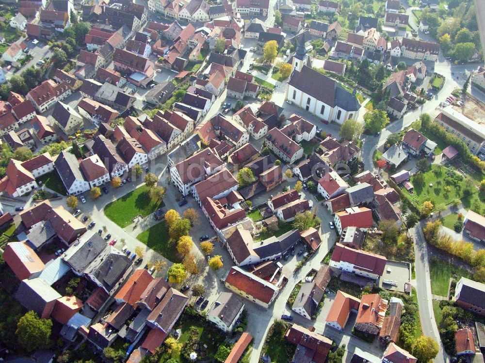 Luftbild Hollfeld / Bayern - Blick auf den Ortskern von Hollfeld