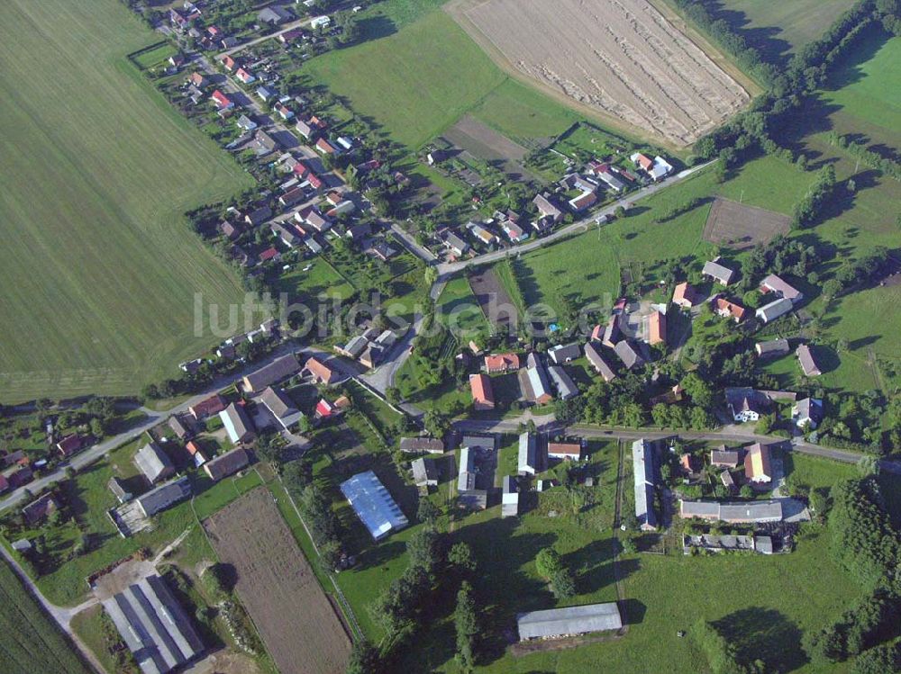 Karrenzin Mecklenburg-Vorpommern von oben - Blick auf den Ortskern von Karrenzin in Mecklenburg-Vorpommern