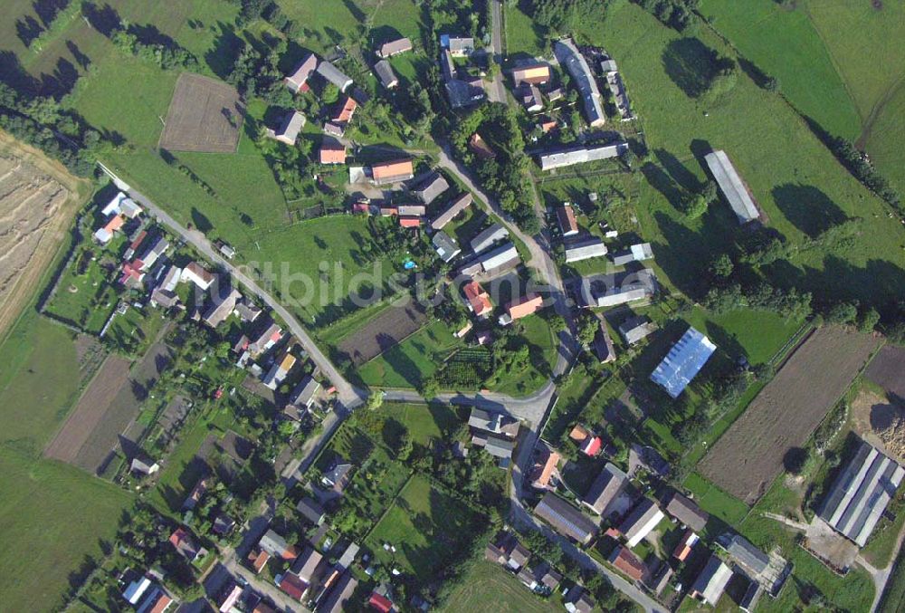 Luftaufnahme Karrenzin Mecklenburg-Vorpommern - Blick auf den Ortskern von Karrenzin in Mecklenburg-Vorpommern