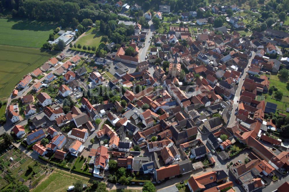 Luftbild Groß-Umstadt - Blick auf den Ortsteil Kleestadt der Kleinstadt Groß-Umstadt