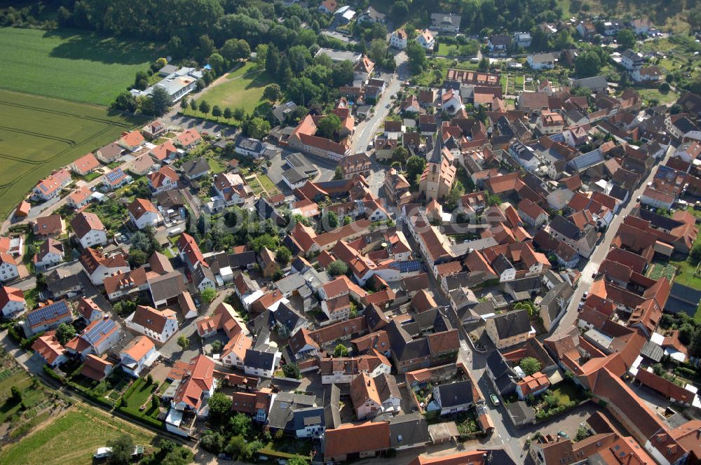 Luftaufnahme Groß-Umstadt - Blick auf den Ortsteil Kleestadt der Kleinstadt Groß-Umstadt