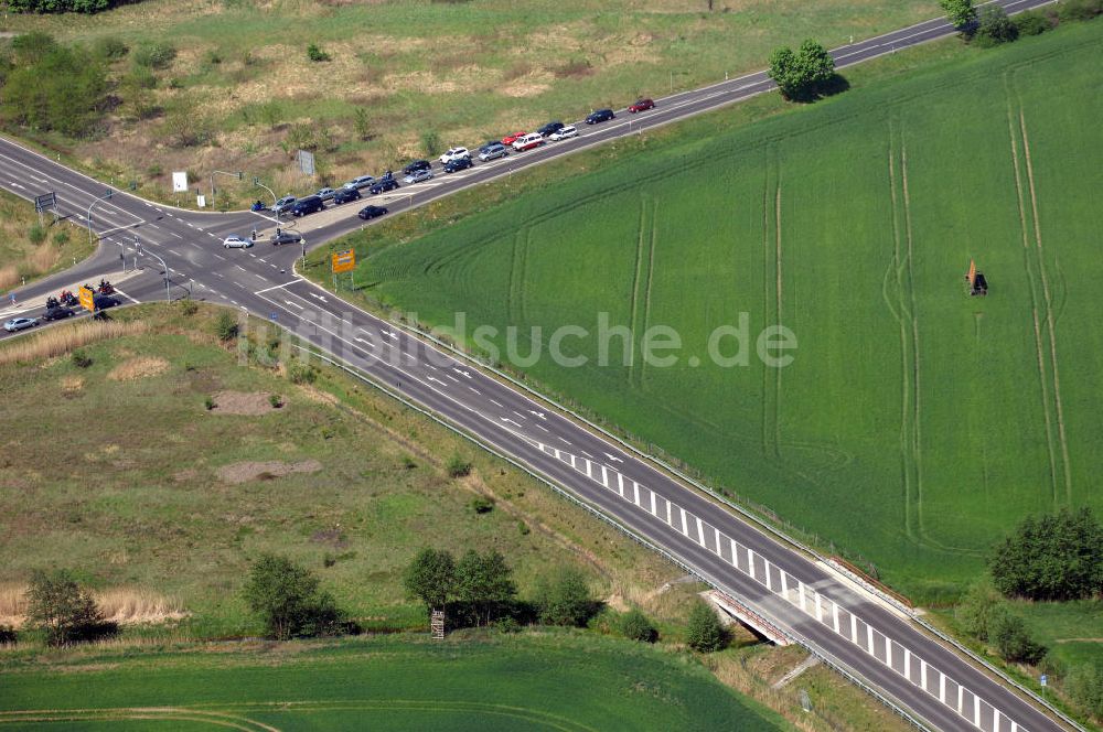 Luftbild BAD FREIENWALDE - Blick auf die Ortsumfahrung der Bundesstrasse B 167 nördlich von Bad Freienwalde