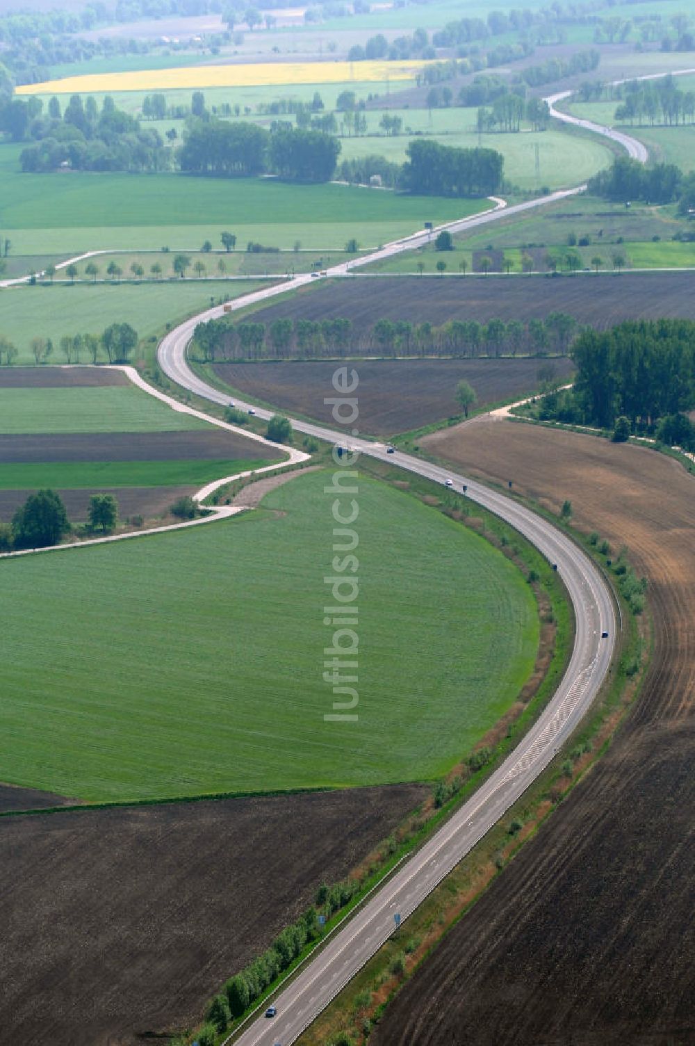 Luftbild BAD FREIENWALDE - Blick auf die Ortsumfahrung der Bundesstrasse B 167 nördlich von Bad Freienwalde