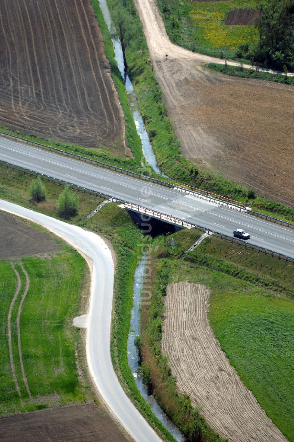 Luftbild BAD FREIENWALDE - Blick auf die Ortsumfahrung der Bundesstrasse B 167 nördlich von Bad Freienwalde