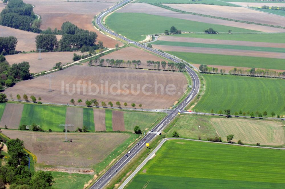 Luftaufnahme BAD FREIENWALDE - Blick auf die Ortsumfahrung der Bundesstrasse B 167 nördlich von Bad Freienwalde