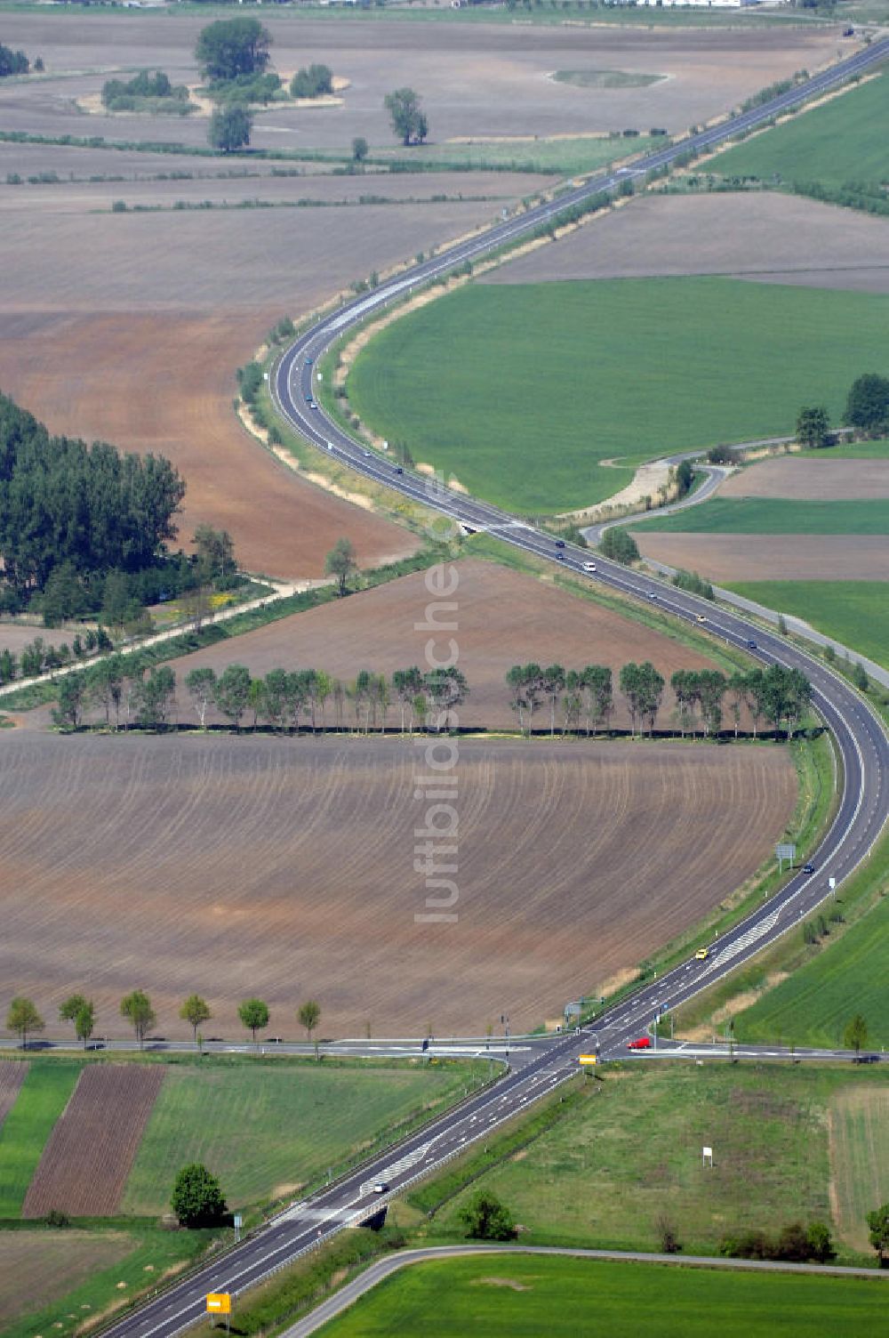 Luftbild BAD FREIENWALDE - Blick auf die Ortsumfahrung der Bundesstrasse B 167 nördlich von Bad Freienwalde