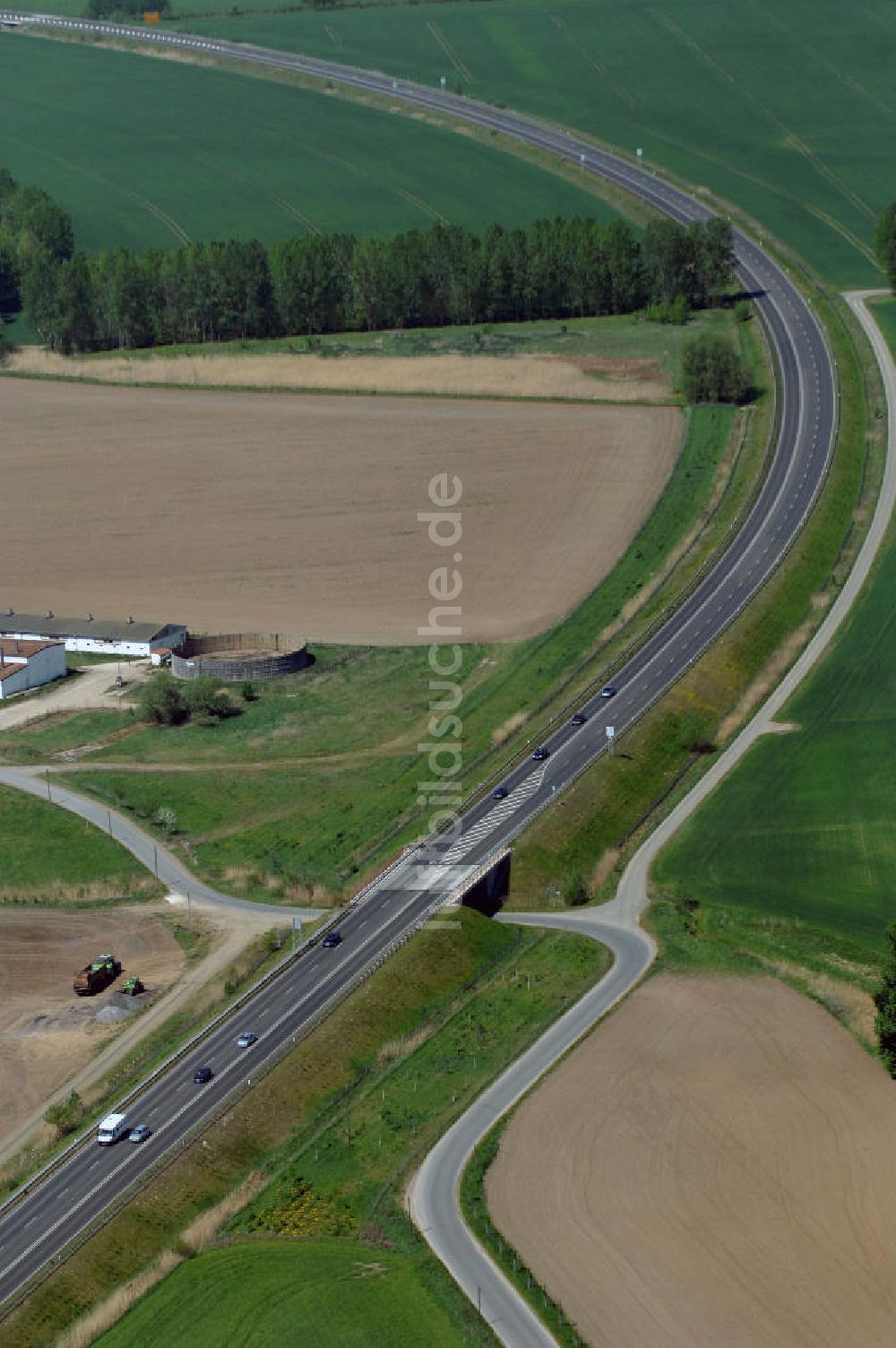 Luftbild BAD FREIENWALDE - Blick auf die Ortsumfahrung der Bundesstrasse B 167 nördlich von Bad Freienwalde