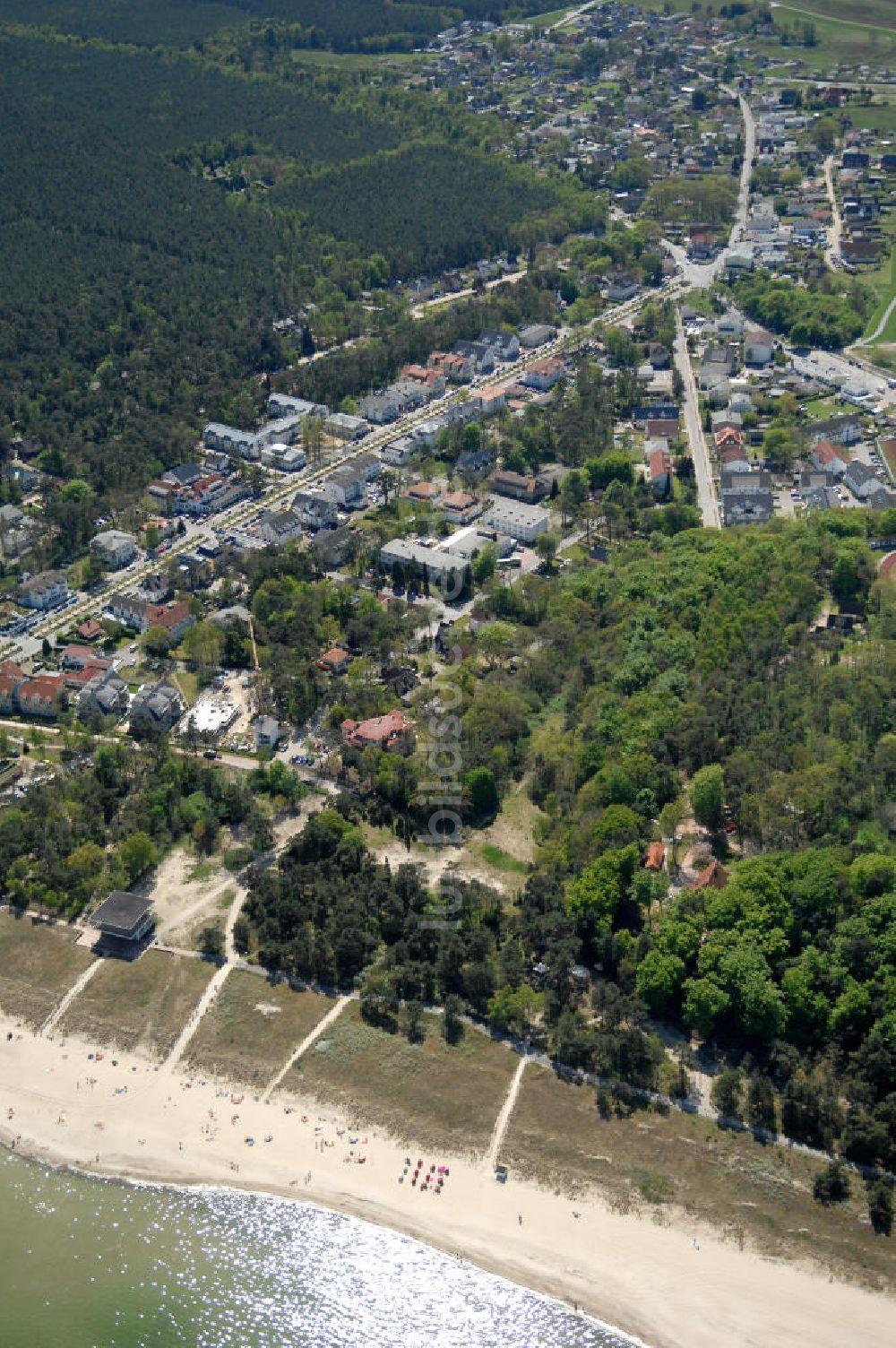 Luftbild Ostseebad Baabe - Blick auf das Ostseebad Baabe auf Rügen