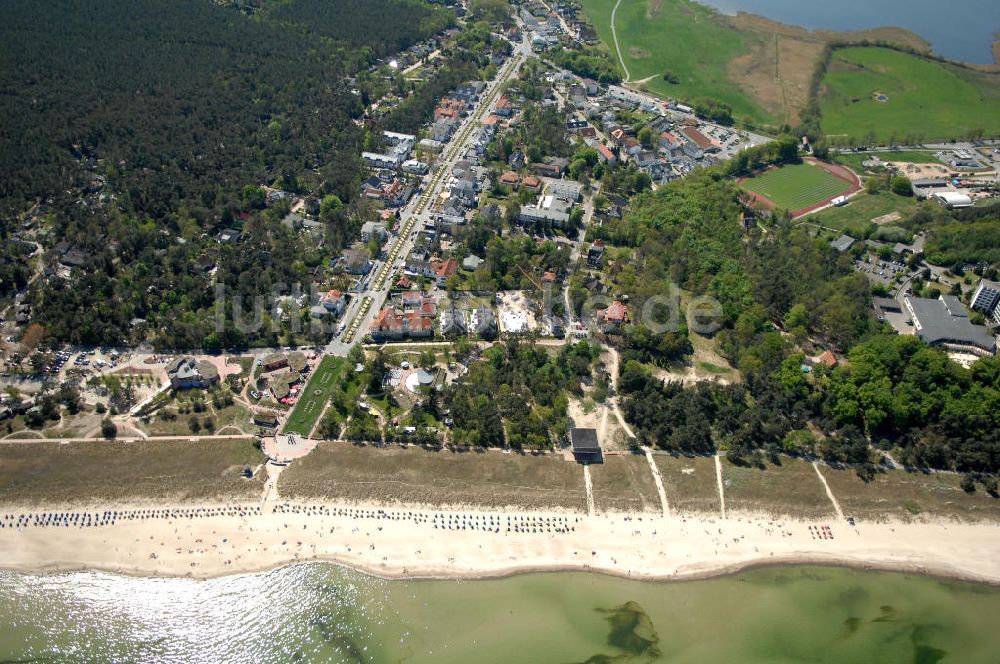 Ostseebad Baabe aus der Vogelperspektive: Blick auf das Ostseebad Baabe auf Rügen