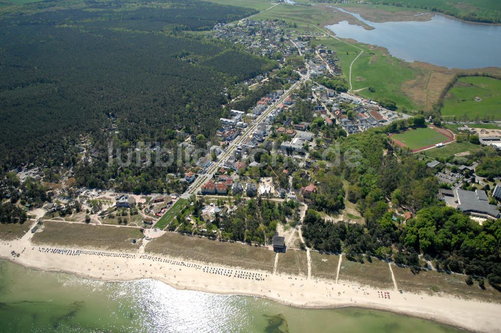 Luftaufnahme Ostseebad Baabe - Blick auf das Ostseebad Baabe auf Rügen