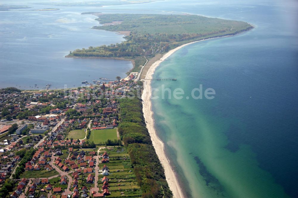 Rerik aus der Vogelperspektive: Blick auf das Ostseebad Rerik und die Halbinsel Wustrow