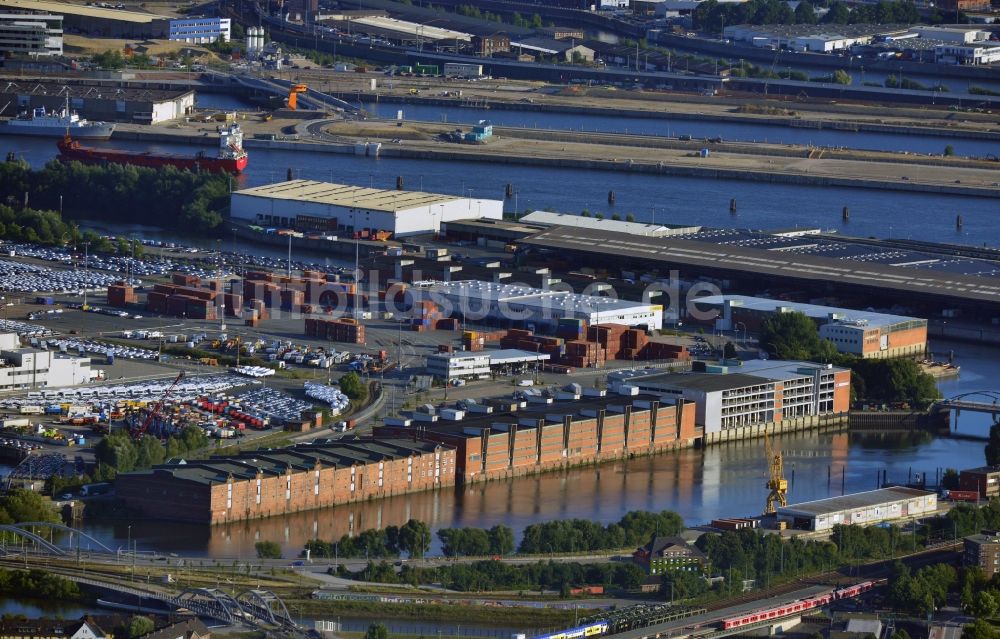 Hamburg Kleiner Grasbrook aus der Vogelperspektive: Blick auf den O’Swaldkai auf dem Kleinen Grasbrook im Hafen von Hamburg