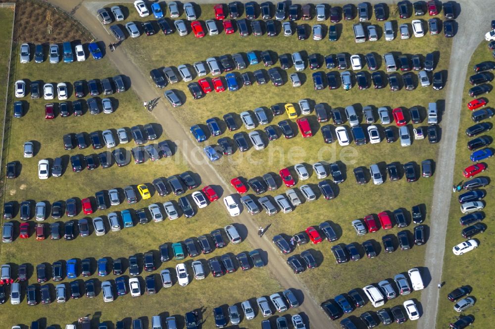 Luftaufnahme Hamm - Blick auf den Parkplatz vor dem Exer in Hamm in Nordrhein Westfalen